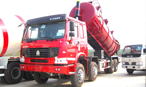 重汽毫沃前四后八下灰車(chē)